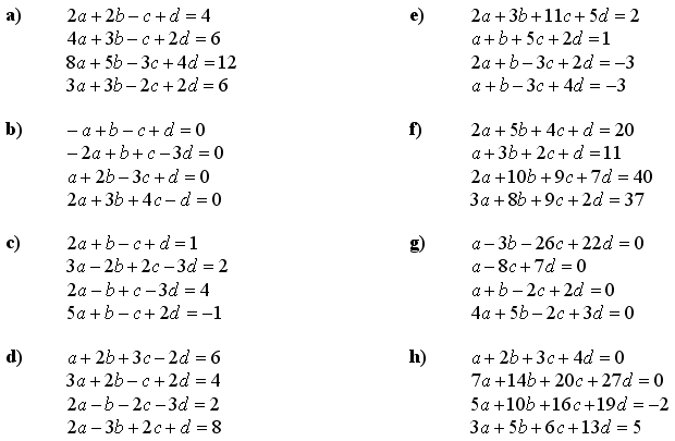 Systems of linear equations and inequalities - Exercise 4